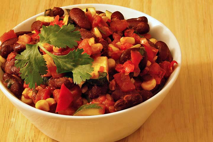 Vegan Recipes - Bean and Corn Chili