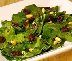 Sicilian Collard Greens with Pine Nuts and Raisins