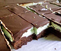 Chocolate Peppermint Cream Bars