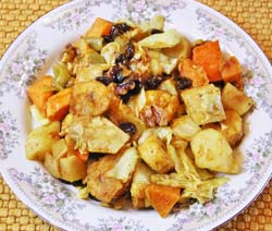 Curried Plantain Vegetable Roast